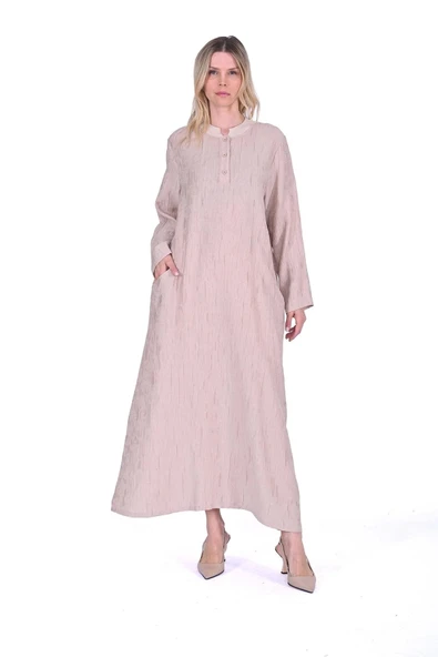 İNVEE ELBİSE BEJ 7026 ürün görseli