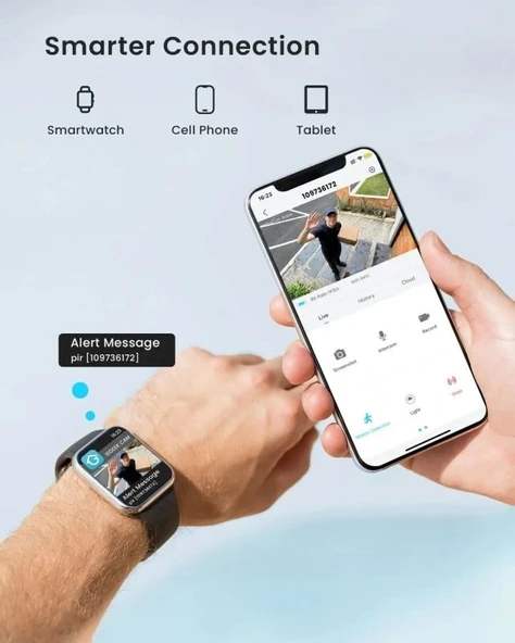 ieGeek Kablosuz Pille Çalışan WiFi Güvenlik Kamerası - Resim 5
