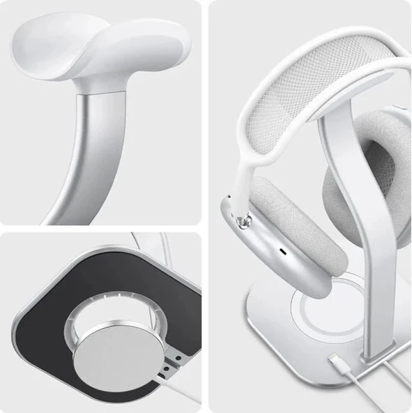 Spigen S380 (MagFit) MagSafe Şarj Cihazı ve Kulaklık Standı - 2