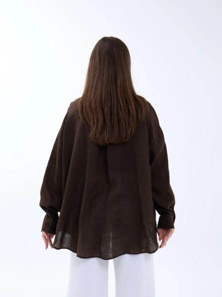 7399 GÖMLEK-KAHVE - Resim 3