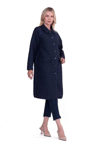 İnvee 7096 Kapitone Ceket - LACİVERT ürün görseli 1