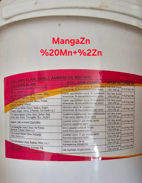 Manga Zn Mangan Gübresi Meyve Tutumu Arttırıcı Bitki Geliştirici Çinko Gübresi 1 kg - 2