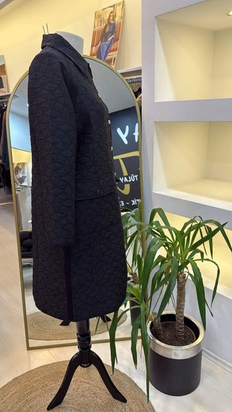 İnvee 7096 Kapitone Ceket - SİYAH - Resim 6