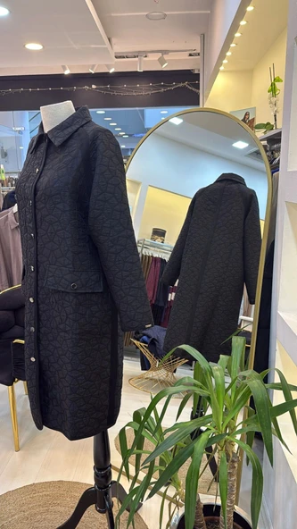 İnvee 7096 Kapitone Ceket - SİYAH - Resim 7