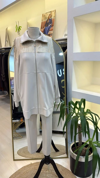 NUSS PANTOLONLU SPOR TAKIM  251037 EKRU ürün görseli 1