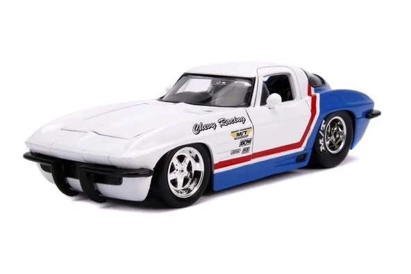 Jada Toys 1:24 BTM - '63 Chevy Corvette Sting Ray Döküm Araba - 1