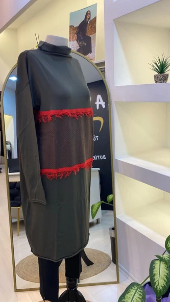 MİSSWHENCE TRİKO TUNİK HAKİ 248 - Resim 2