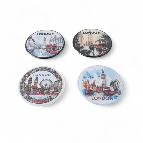 Londra Magnet Set 3 - 4'lü Buzdolabı Magnet London - Resim 2