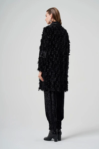 MİSSWHENCE Kadife Kap 36413 SİYAH - Resim 2