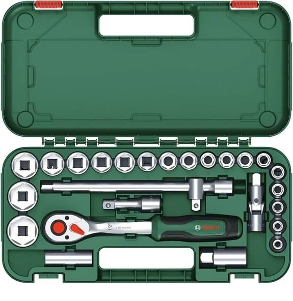 Bosch 1600A02Z9F 1/2'' Cırcırlı 25 Parça Lokma Takımı ürün görseli 1