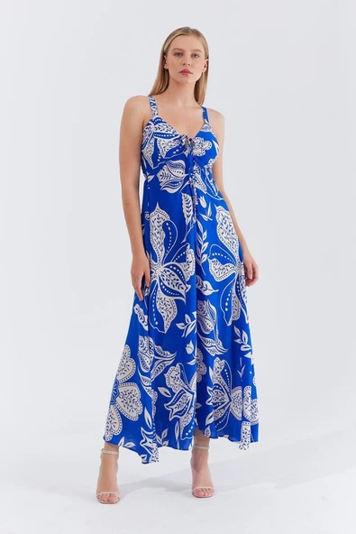 Askılı Viscon Elbise - Saks ürün görseli