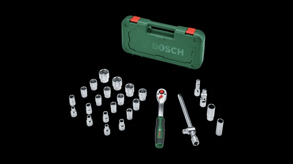 Bosch 1600A02Z9F 1/2'' Cırcırlı 25 Parça Lokma Takımı - Resim 3