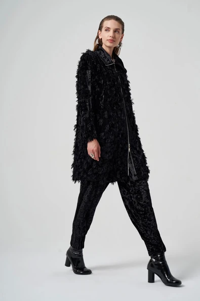 MİSSWHENCE Kadife Kap 36413 SİYAH ürün görseli 1