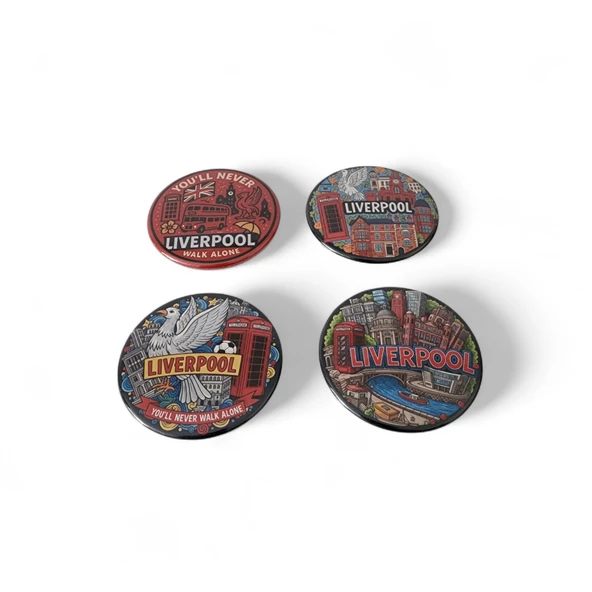 Liverpool Magnet Set 1 - 4'lü Buzdolabı Magnet Liverpool - 2
