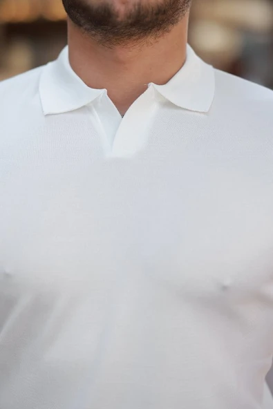 Erkek Hemşire Yaka Kısa Kollu Tişört - Resim 3