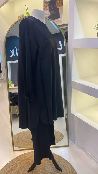 MİSSWHENCE cep detayli tunik36001 SİYAH - Resim 4