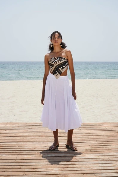 Dikiş Detay Maxi Etek ürün görseli