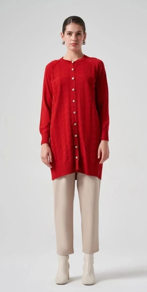 NUSS KAZ AYAGİ DESENLİ HİRKA YEŞİL 1111 - 3