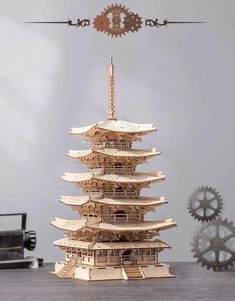 Robotime 3D Puzzle Ahşap El Sanatları Setleri - Resim 4