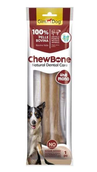 GimDog Chew Bones Press Köpek Çiğneme Kemiği 210 Gr 1'li Naturel - 1