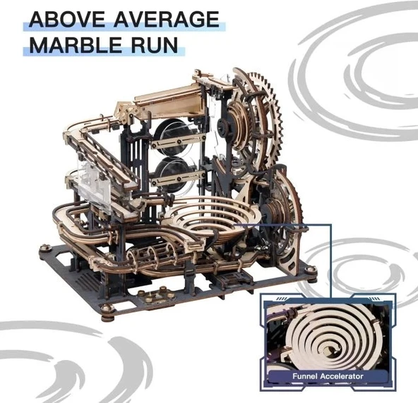 Robotime 3D Ahşap Puzzle Mekanik Dişli Model - Resim 3
