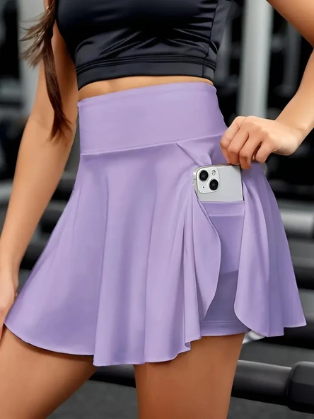 Kadın Yüksek Bel Cepli Sandy Short Etek ürün görseli