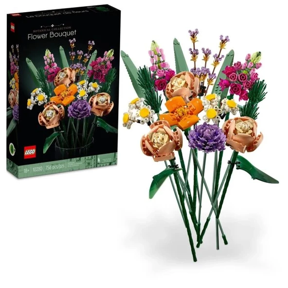LEGO Icons Flower Bouquet (756 Pieces) - 1