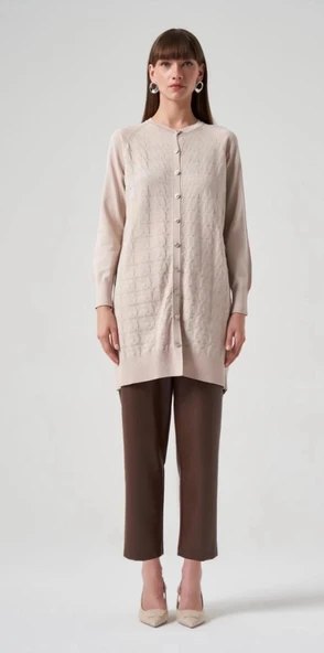 NUSS KAZ AYAGİ DESENLİ HİRKA YEŞİL 1111 - 2