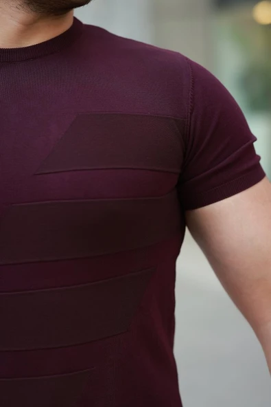 Erkek Bisiklet Yaka Kısa Kollu Tişört - Resim 3