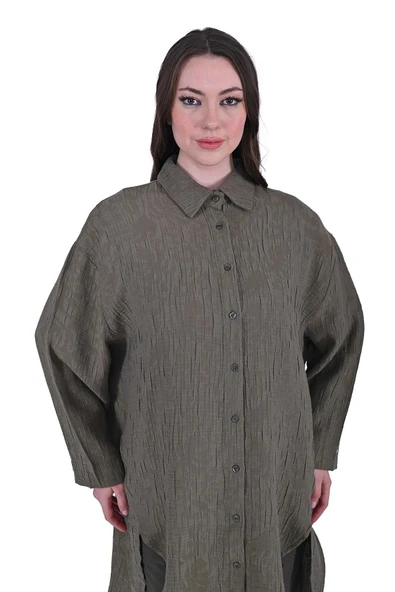 İNVEE 7017 MODAL TUNİK HAKİ - Resim 3