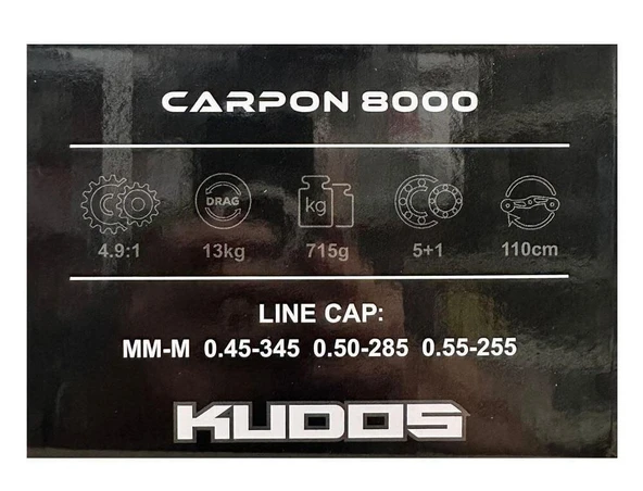 Kudos Carpon 8000 Baitrunner Olta Makinesi - 5
