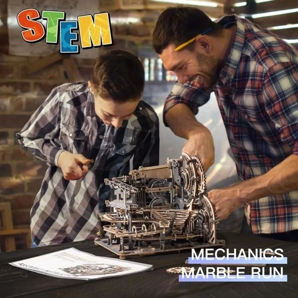 Robotime 3D Ahşap Puzzle Mekanik Dişli Model - Resim 2
