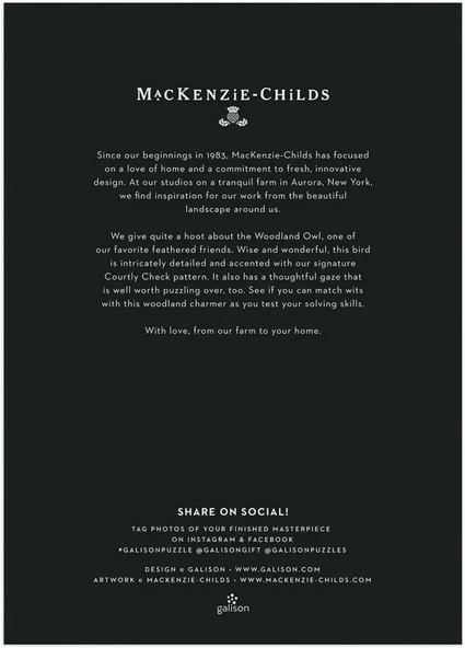 Galison Baykuş Ahşap Puzzle - Resim 3