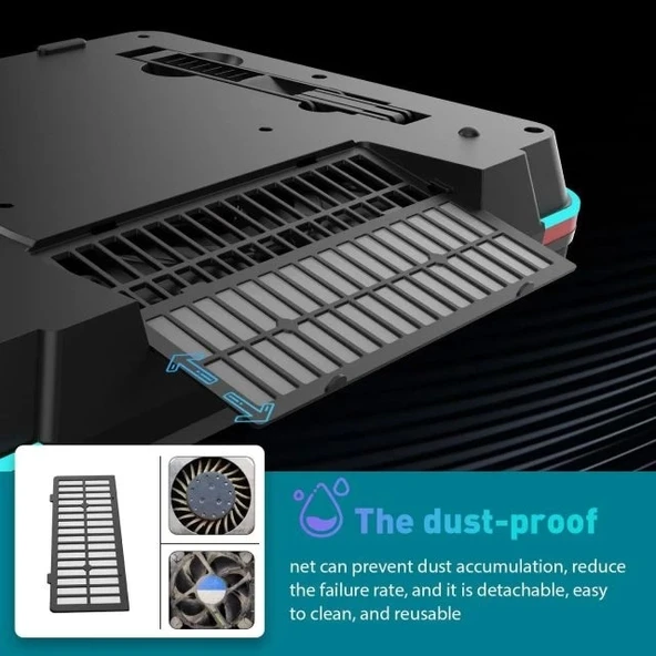 IETS GT500 RGB Turbo Fanlı Laptop Bilgisayar Soğutucusu (4600 RPM) - Resim 5