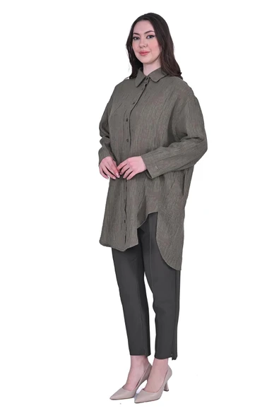 İNVEE 7017 MODAL TUNİK HAKİ ürün görseli 1