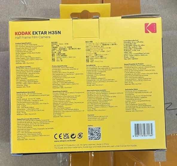 KODAK Ektar H35N Half Frame Fotoğraf Makinesi - Resim 12