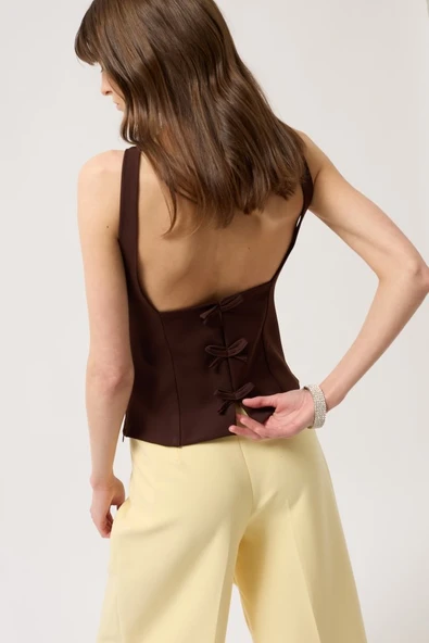 Sırt Kurdele Detay Bluz - Resim 4