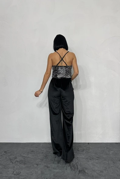 Gümüş Askılı Degaje Bluz - Resim 3