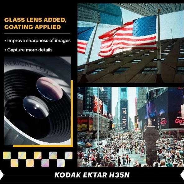 KODAK Ektar H35N Half Frame Fotoğraf Makinesi - Resim 4