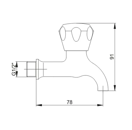 Yak Topaç Kısa Musluk Blisterli - Resim 2