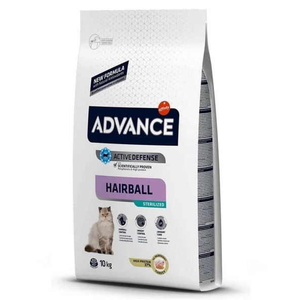 Advance Hairball Sterilized Hindili Kısır Kedi Maması 10 Kg