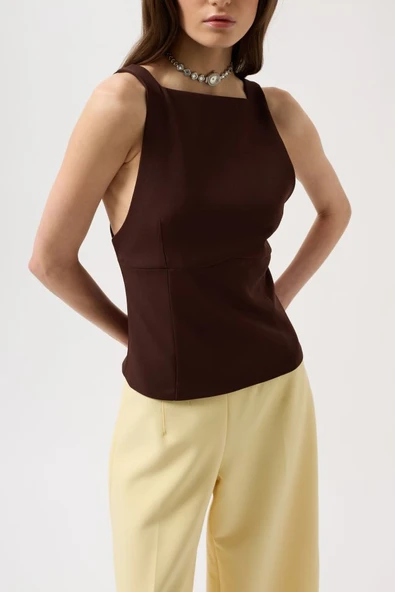 Sırt Kurdele Detay Bluz - Resim 3