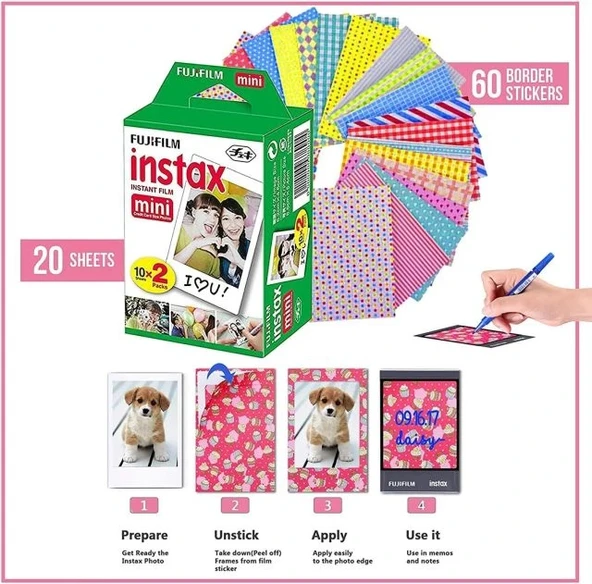 Fujifilm Instax Mini 11 Anlık Kamera Taşıma Çantası/Değer Paketi (20 Sayfa) - Gri - 3