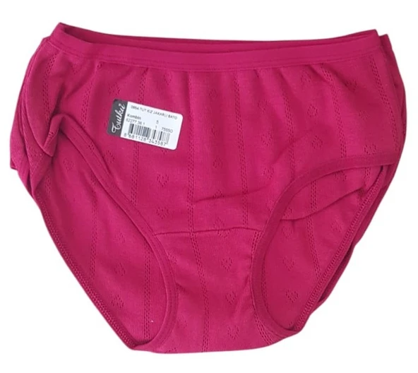 Tutku 0854 Kız Çocuk Jakarlı Bato-Slip-Külot - 12'li Kombin - 6
