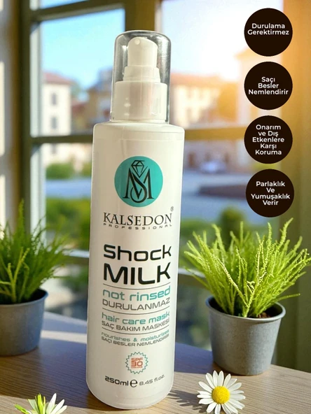 MS Kalsedon Shock Milk Durulamasız Keratin Saç Bakım Maske Sütü 250ml - 5