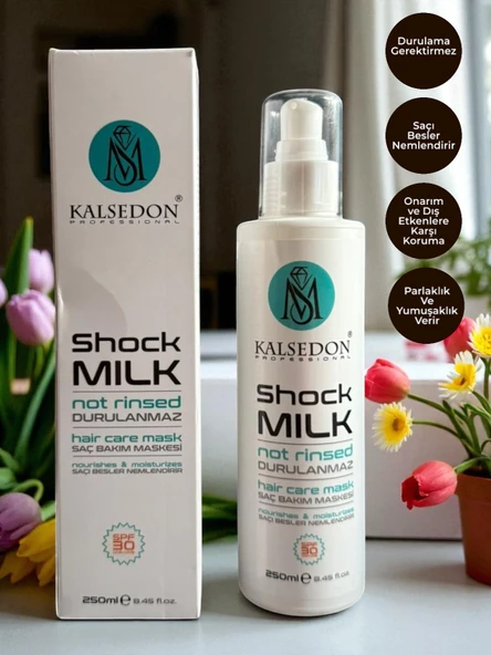 MS Kalsedon Shock Milk Durulamasız Keratin Saç Bakım Maske Sütü 250ml