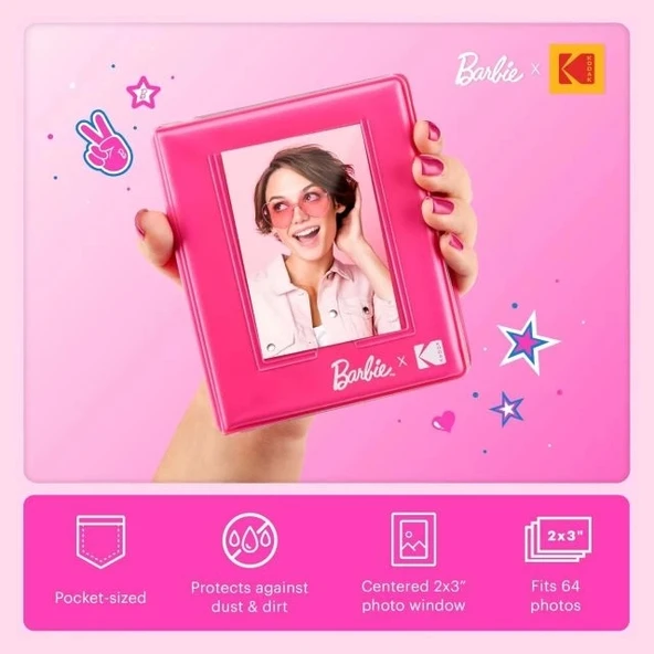 Kodak x Barbie Printomatic Tam Renkli Anında Baskı Dijital Fotoğraf Makinesi - Hediye Paketi - 3
