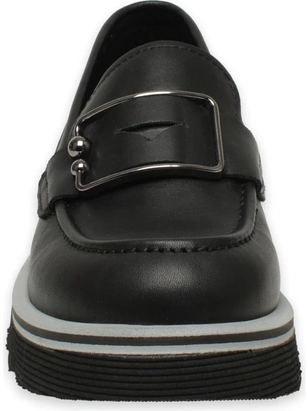 MAMMAMİA D25YA-3760  LOAFER DERİ KADIN AYAKKABI - Resim 3
