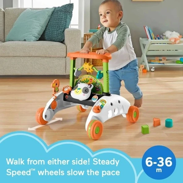 Fisher-Price Bebek ve Küçük Çocuk Oyuncak 2 Taraflı Sabit Hızlı Panda Yürüteç - 2