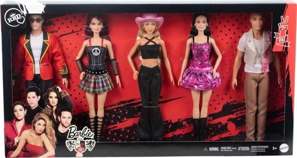 Barbie RBD 5'li Çıkarılabilir Moda Bebek Seti Konser Görünümü - 6